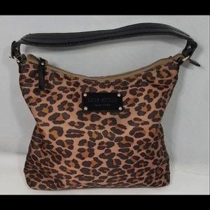 KATE SPADE Leopard Print Shoulder Bag w/Dust Bag